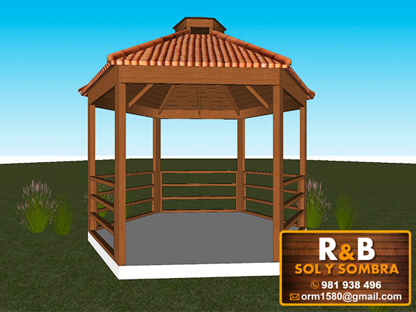 tehos de madera, techos sol y sombra