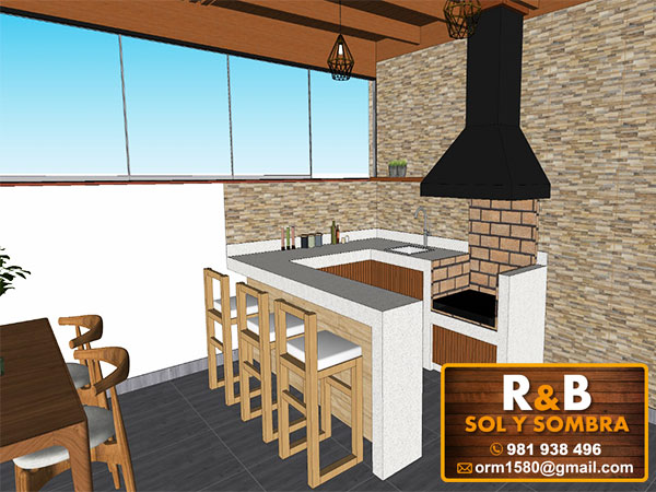 tehos de madera, techos sol y sombra