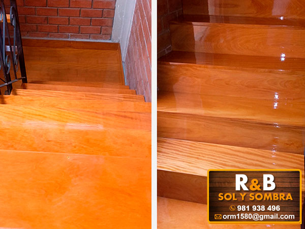 techos de madera, escalera de madera