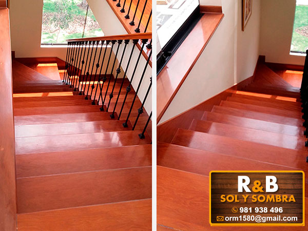 techos de madera, escalera de madera