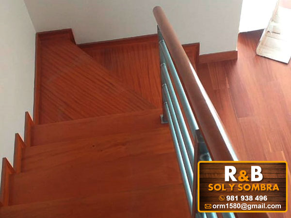 techos de madera, escalera de madera