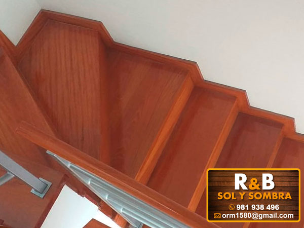 techos de madera, escalera de madera