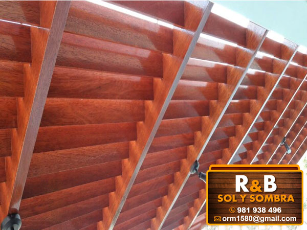 fabricación e instalación de escaleras de madera, techos de madera, techos sol y sombra, techos colgantes