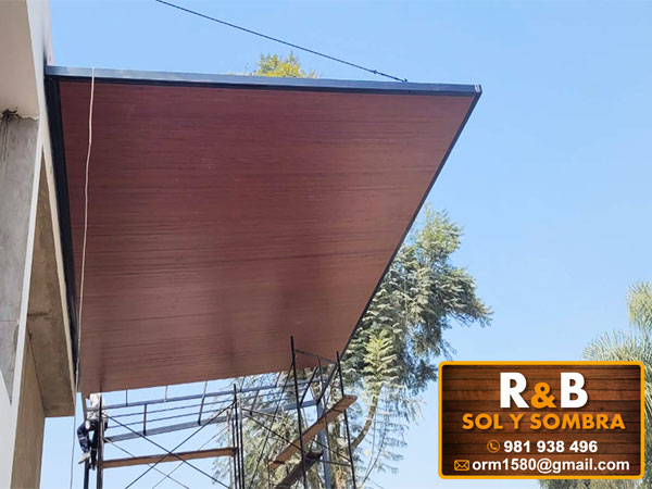 fabricación e instalación de escaleras de madera, techos de madera, techos sol y sombra, techos colgantes