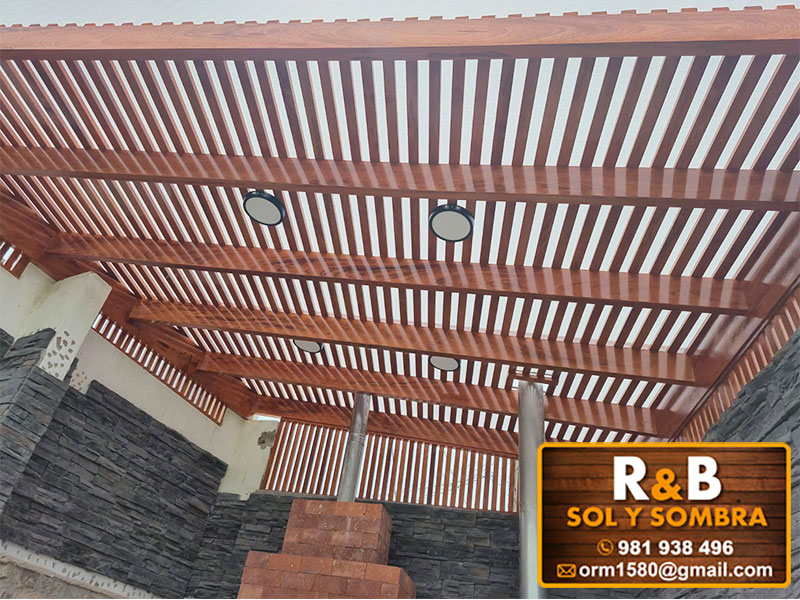 fabricación e instalación de escaleras de madera, techos de madera, techos sol y sombra, techos colgantes