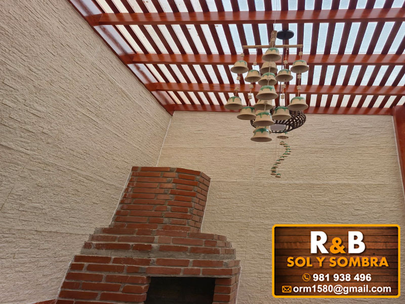 fabricación e instalación de escaleras de madera, techos de madera, techos sol y sombra, techos colgantes