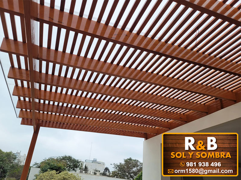 fabricación e instalación de escaleras de madera, techos de madera, techos sol y sombra, techos colgantes