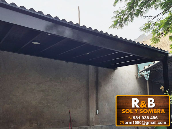 fabricación e instalación de techos machihembrados, techos de madera, techos sol y sombra, techos colgantes