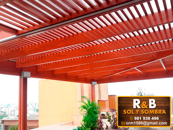 techo sol y sombra, techo de madera