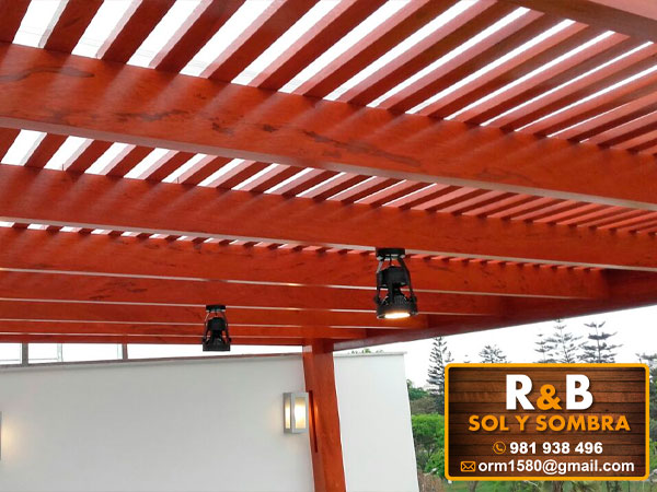 techo sol y sombra, techo de madera