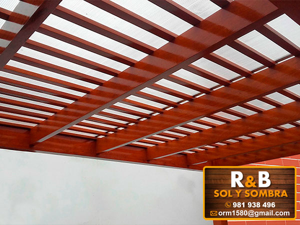 techo sol y sombra, techo de madera