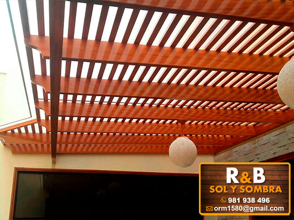 techo sol y sombra, techo de madera